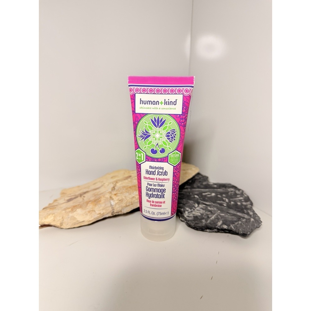 Human+Kind Moisturizing Hand Scrub, Elderflower and Raspberry 2.5‎ FL OZ